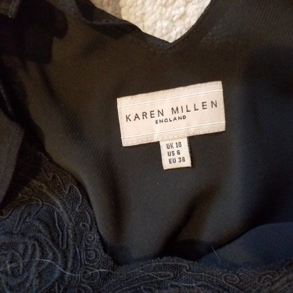 Karen Millen  Black silk dress, 100% silk - Picture 6 of 6